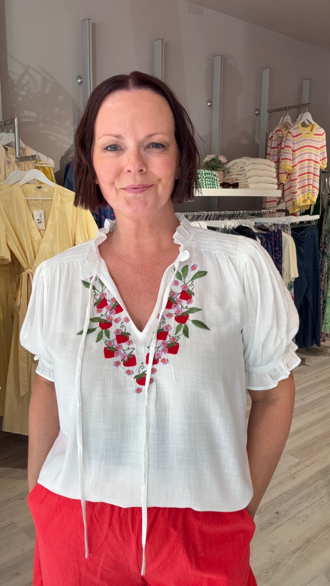 Angelique Shirred Top