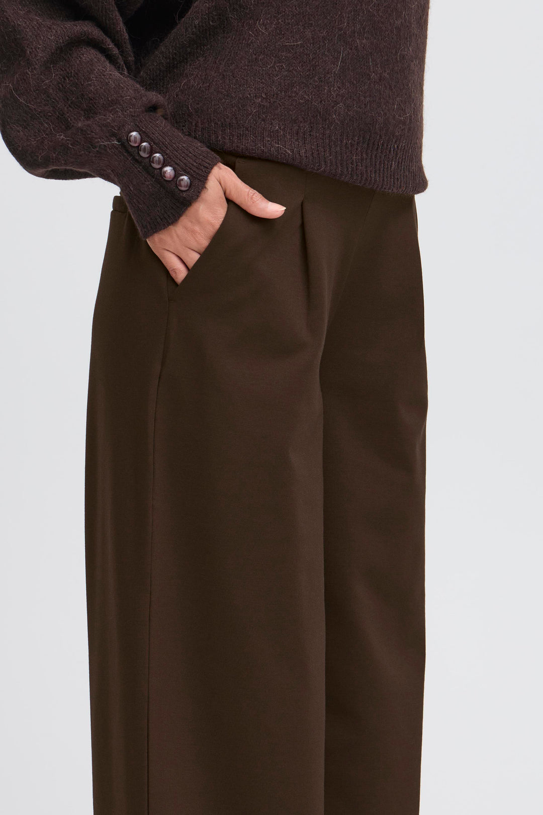 Kate SUS Long Wide Trousers Chocolate Torte