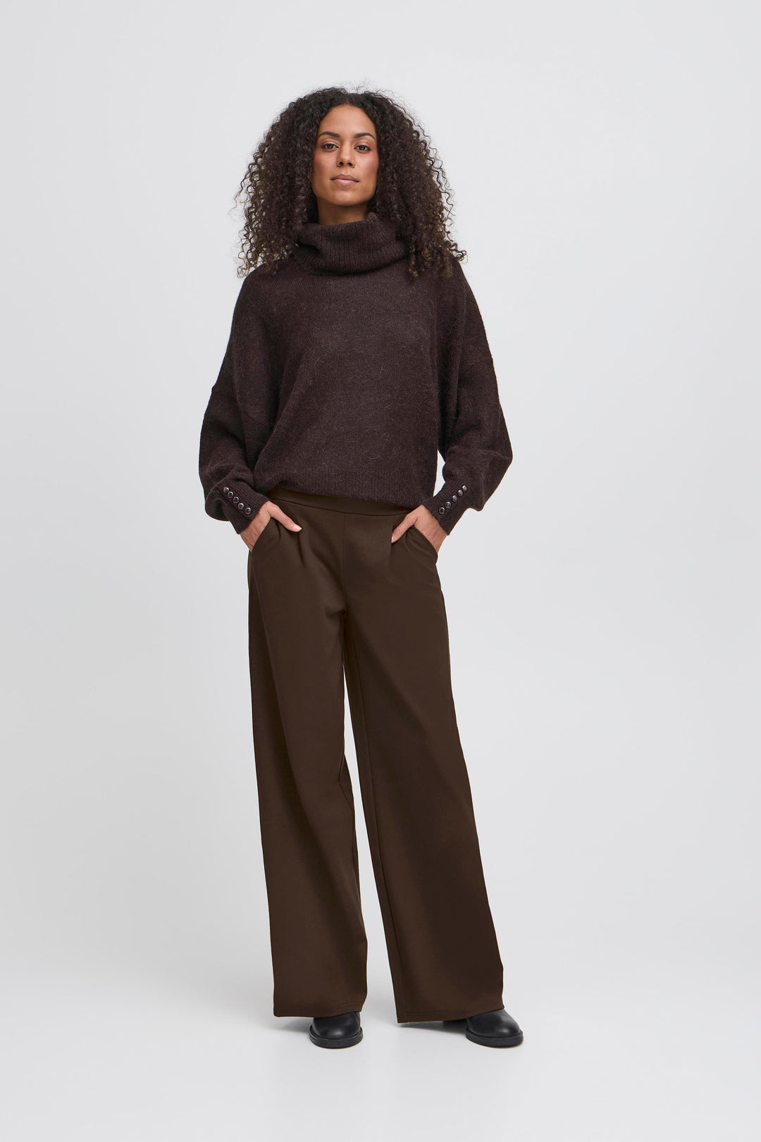 Kate SUS Long Wide Trousers Chocolate Torte