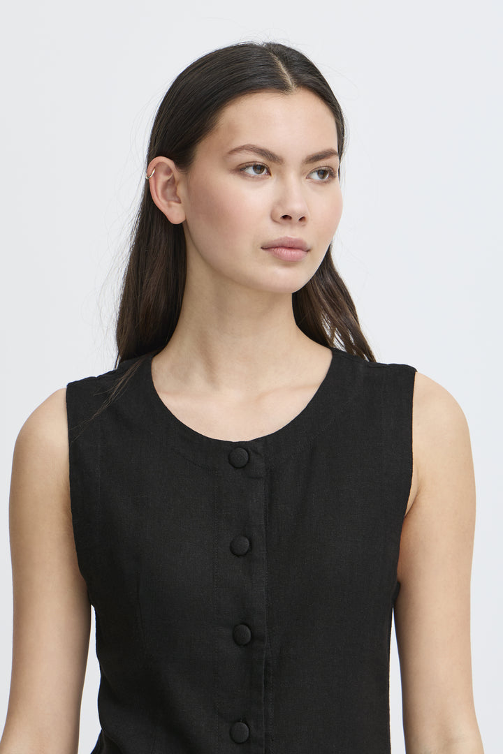 Linno Waistcoat Black