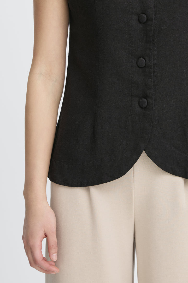 Linno Waistcoat Black