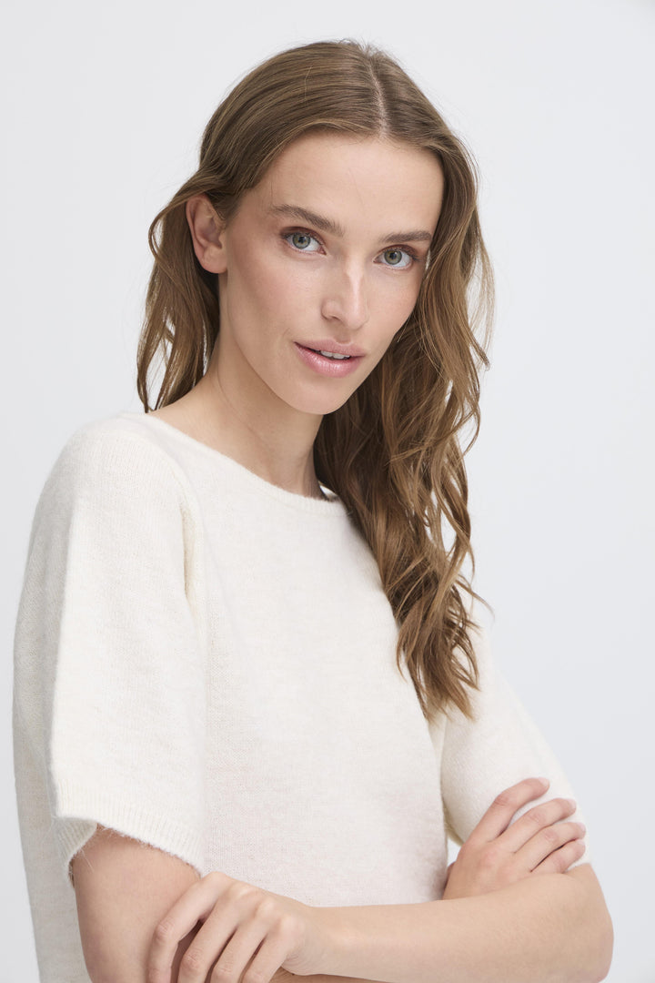 Kamara Short Sleeved Jumper Cloud Dancer