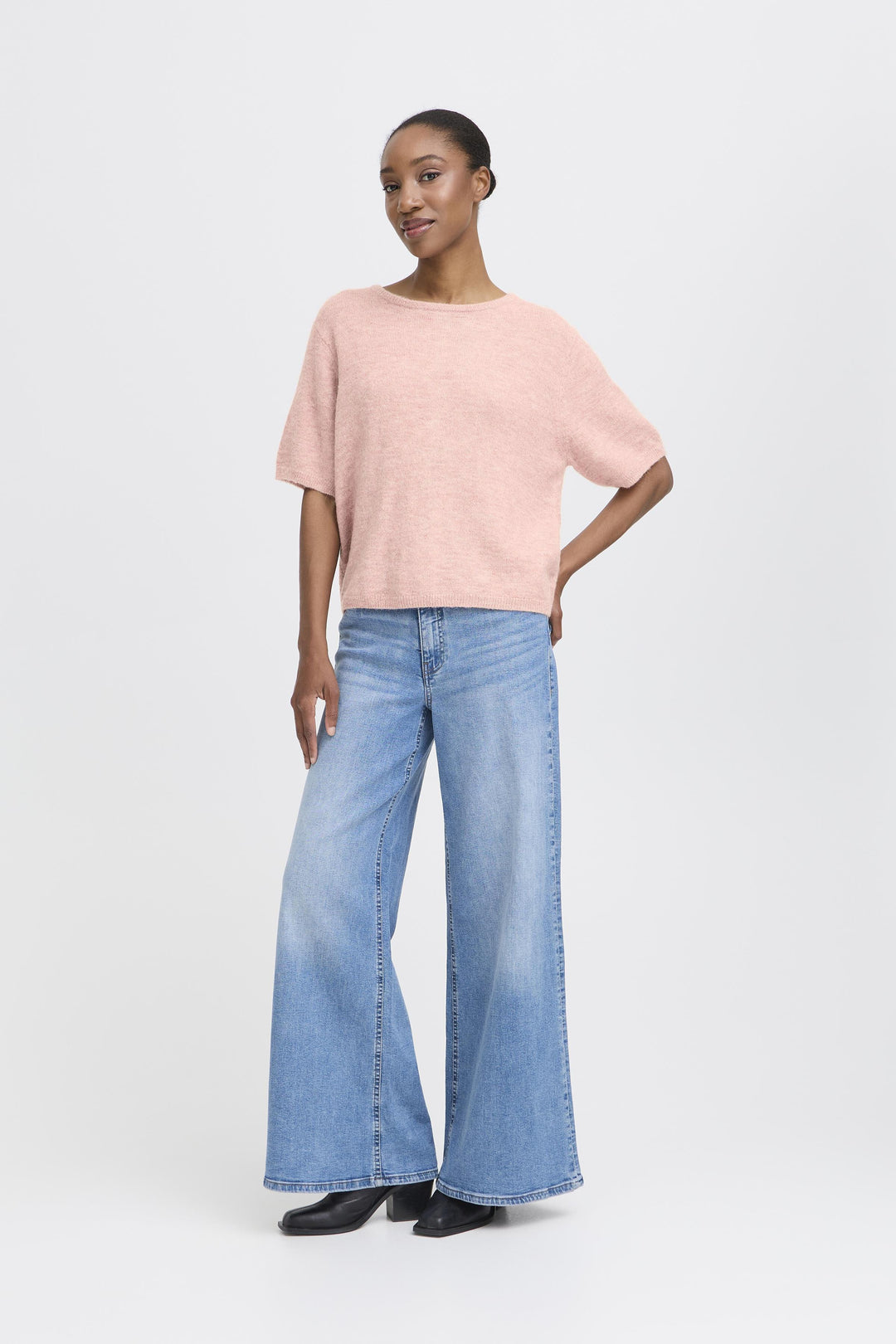 Kamara Short Sleeved Jumper Pink