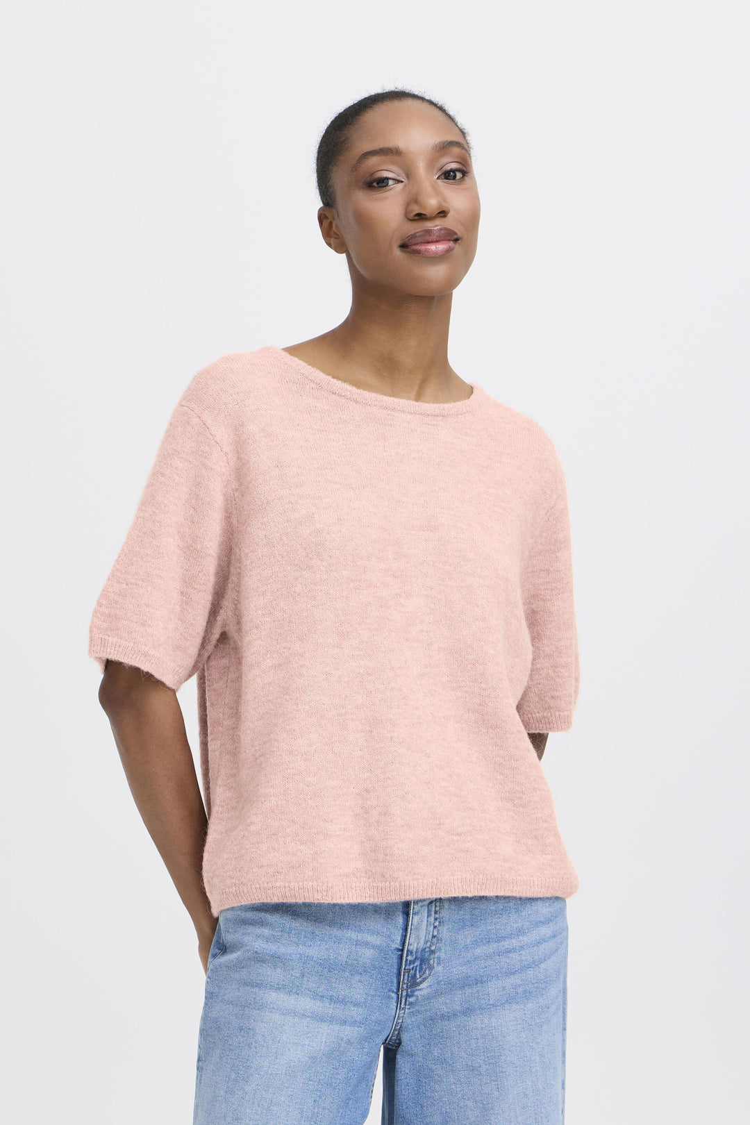 Kamara Short Sleeved Jumper Pink