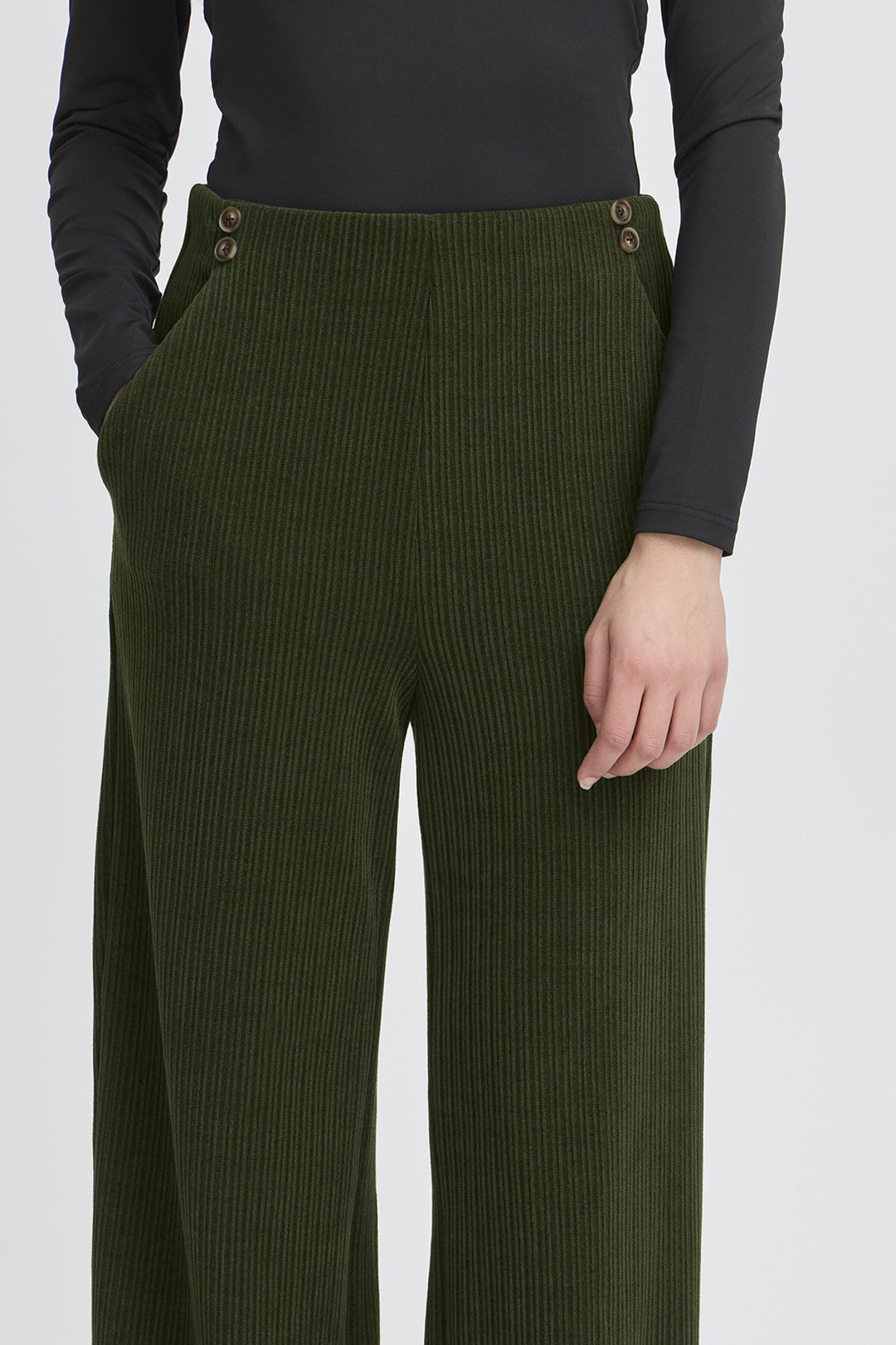 Kate Corduroy Pants Rifle Green