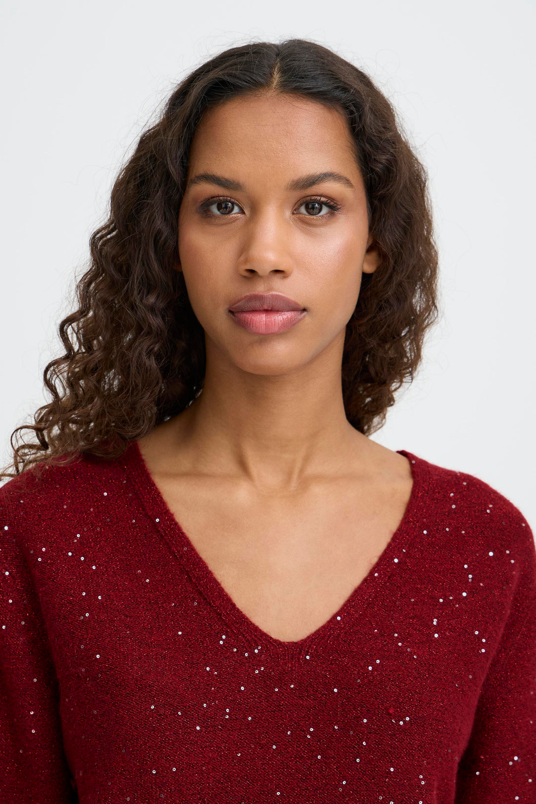 Damian Long Sleeved Jumper Red