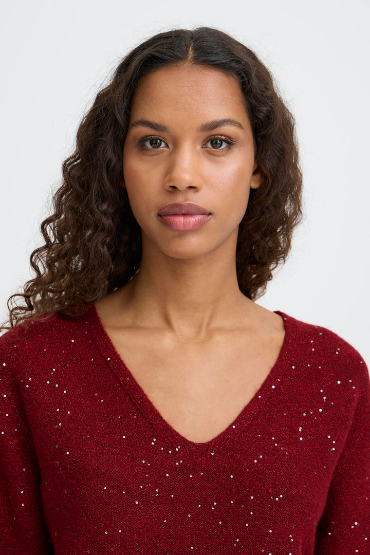 Damian Long Sleeved Jumper Red