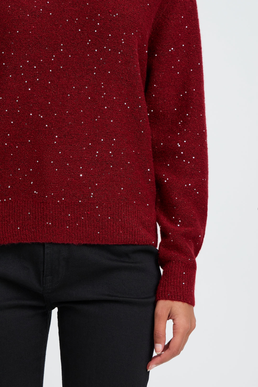 Damian Long Sleeved Jumper Red