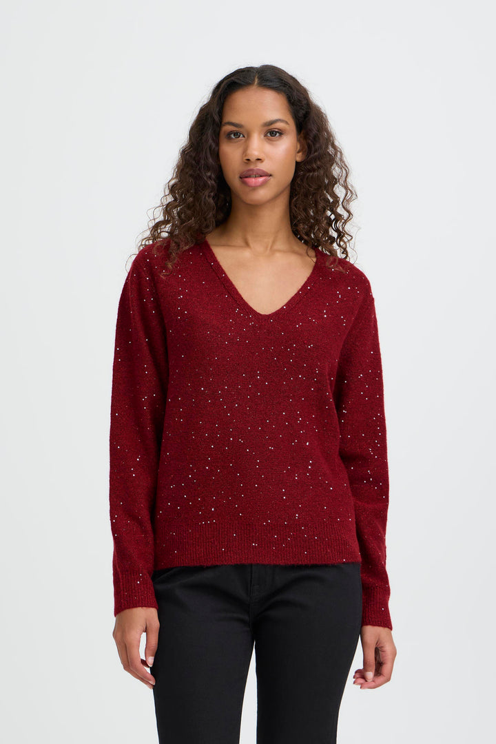 Damian Long Sleeved Jumper Red
