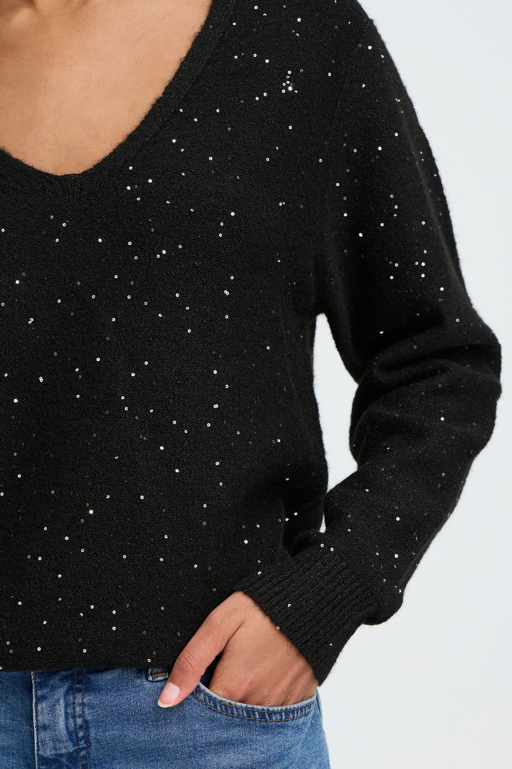 Damian Long Sleeved Jumper Black