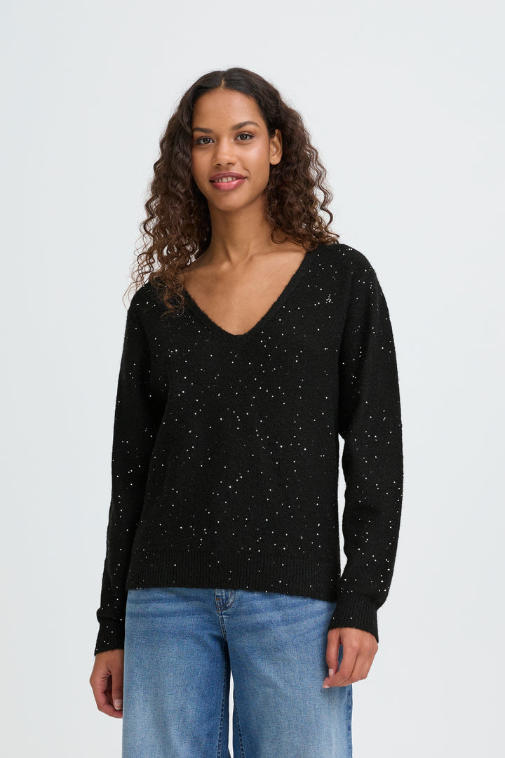 Damian Long Sleeved Jumper Black