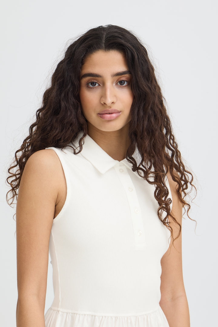 Monna Polo Dress White