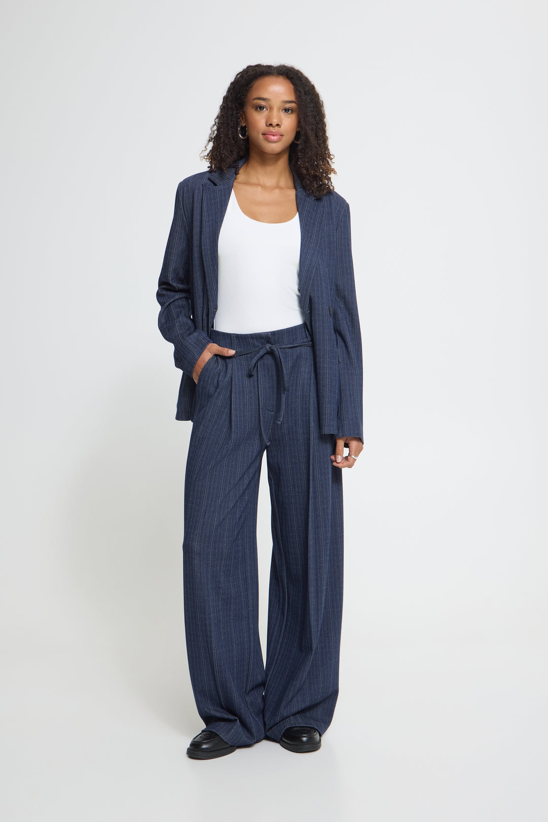 Kate Pinelle Wide Pants Dark Blue