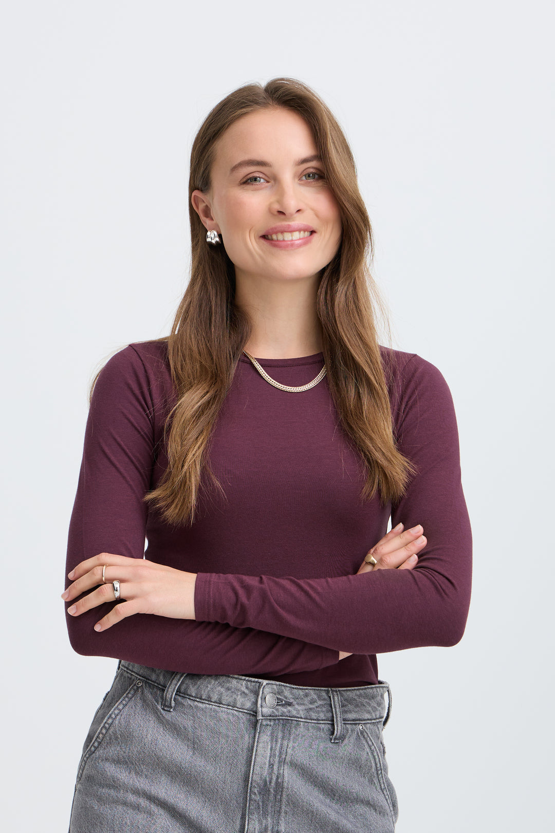Pamila Long Sleeve T-Shirt Wine