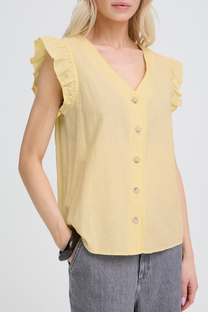 Falakka Ruffle Shirt Yellow