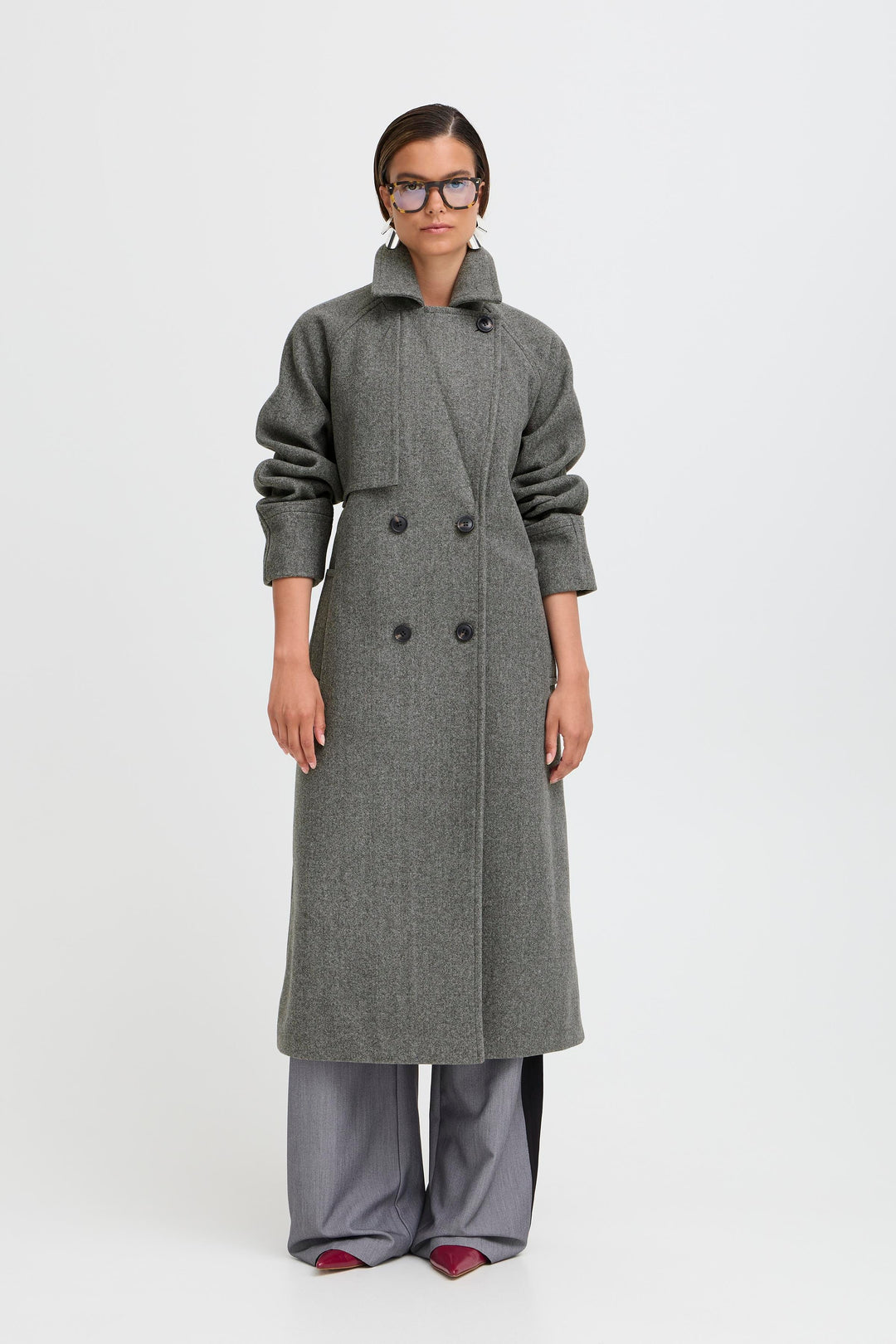 Cilia Trench Coat Grey