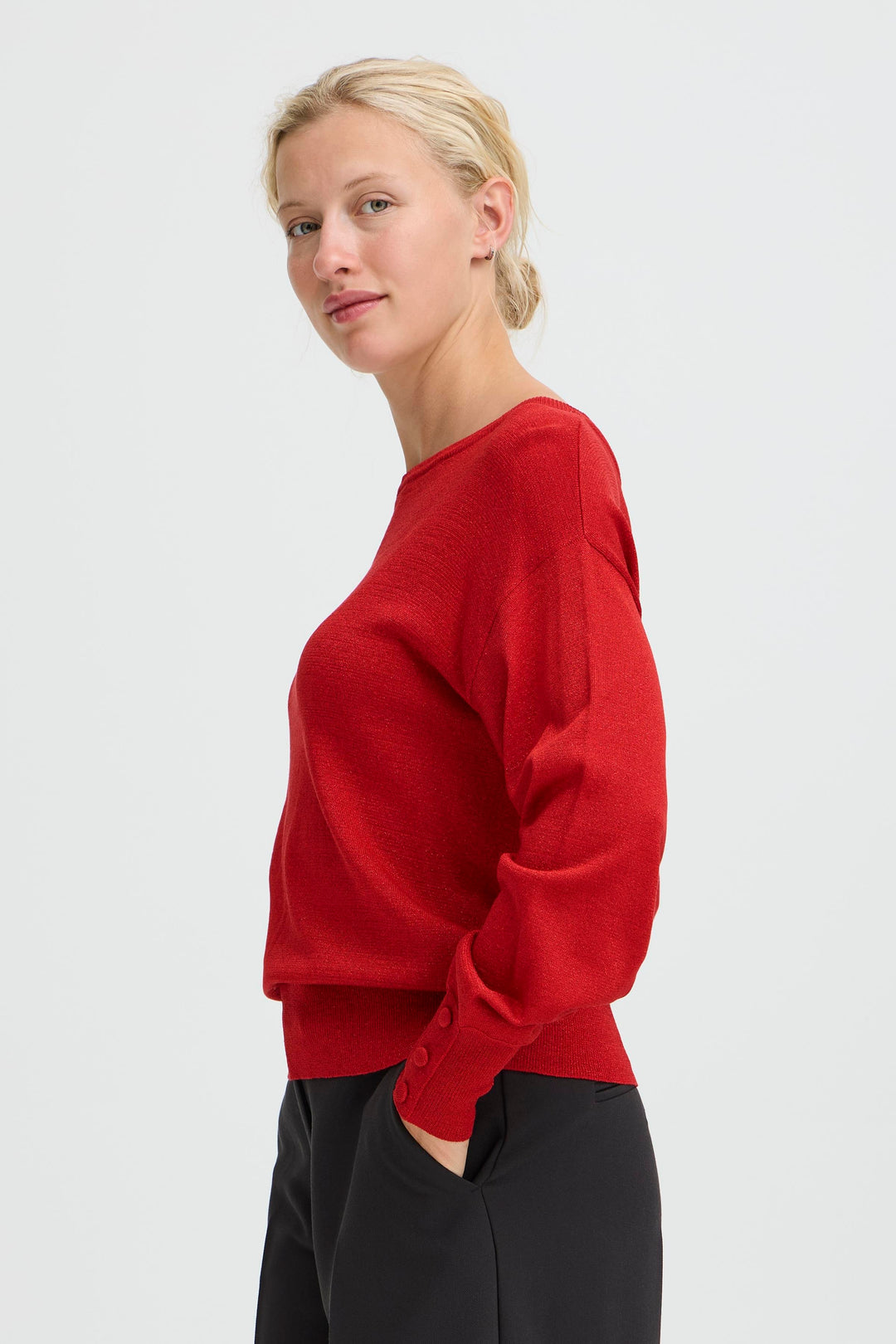 Mobbe Boatneck Jumper Cherry