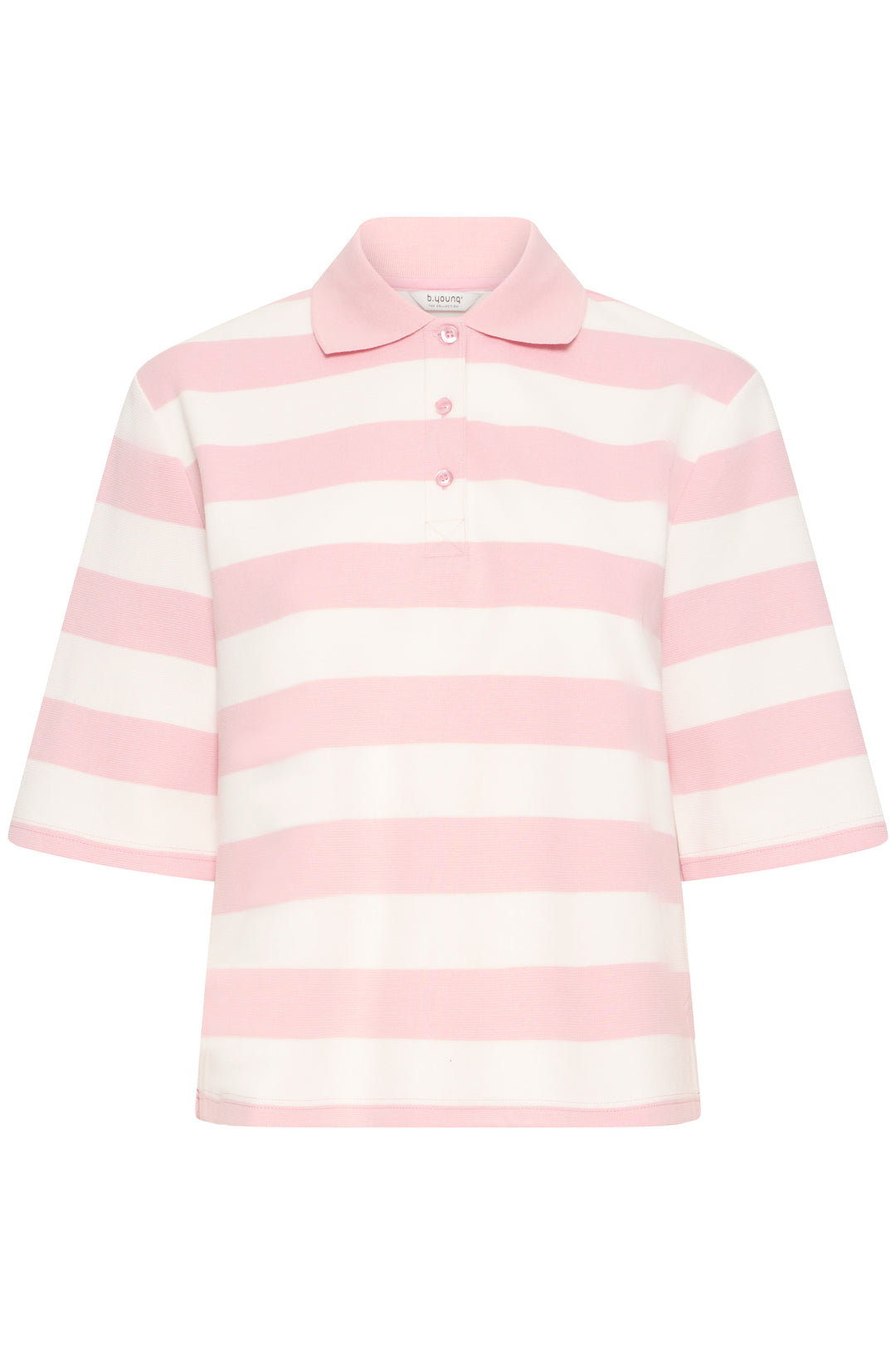 Pelda Polo Shirt Pink Mid Sleeves