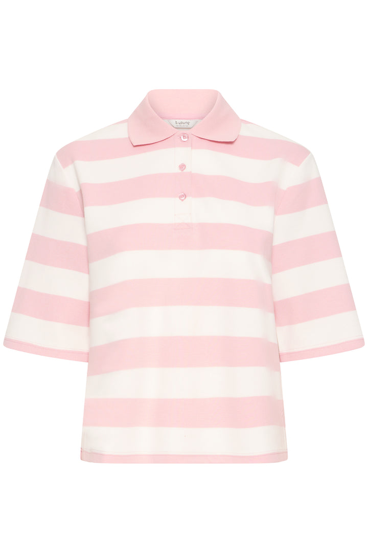 Pelda Polo Shirt Pink Mid Sleeves