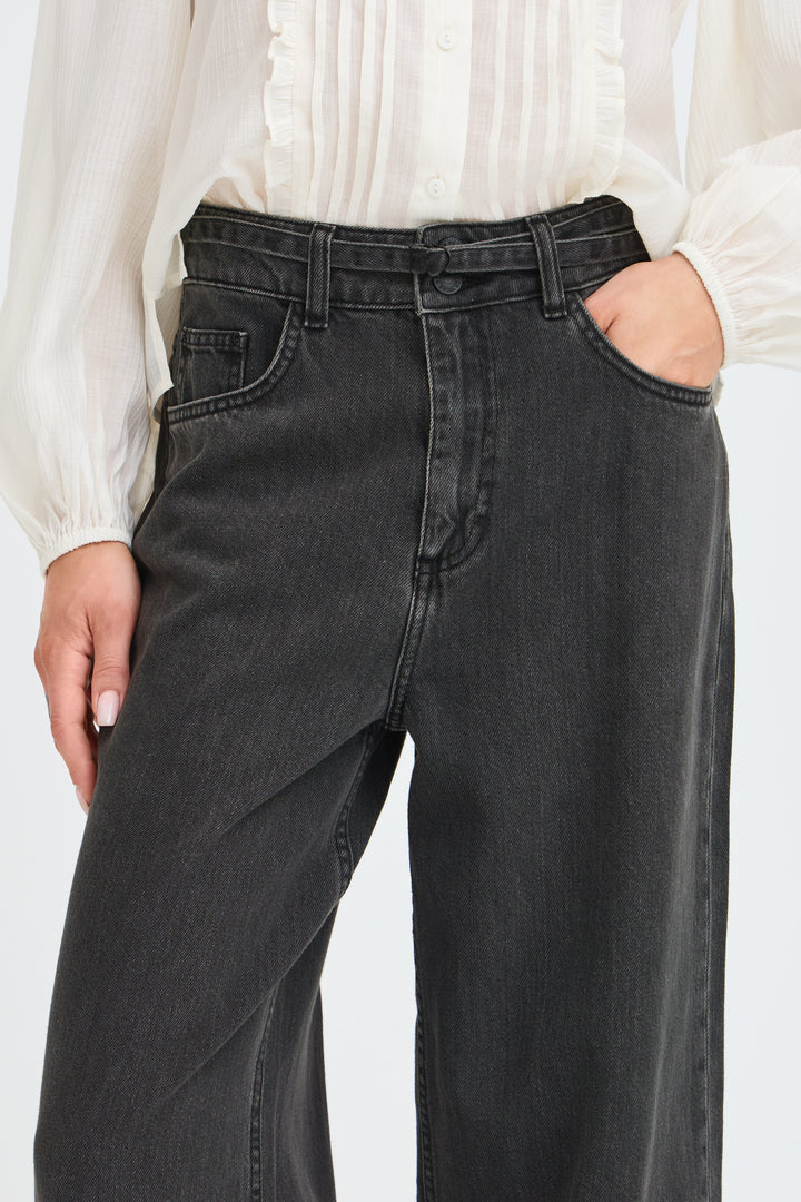 Kimu Belt Jeans Black