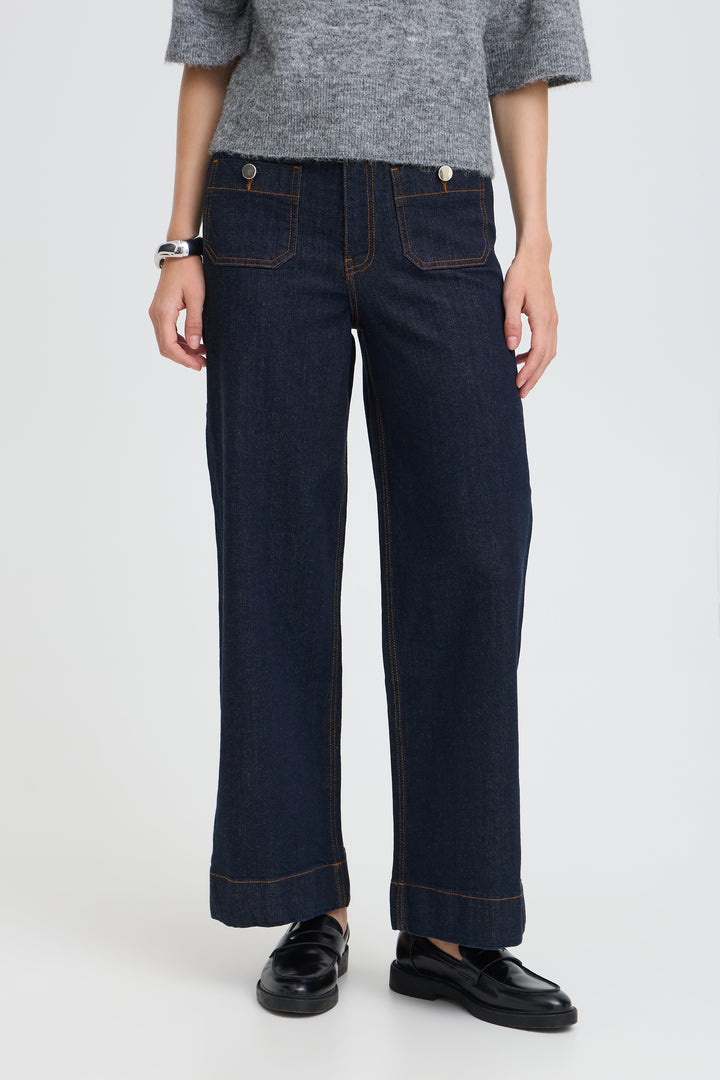 Komma Button Jeans Blue