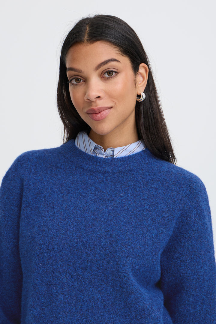 Omea Crew Neck Jumper Blue