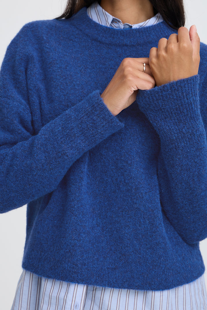 Omea Crew Neck Jumper Blue