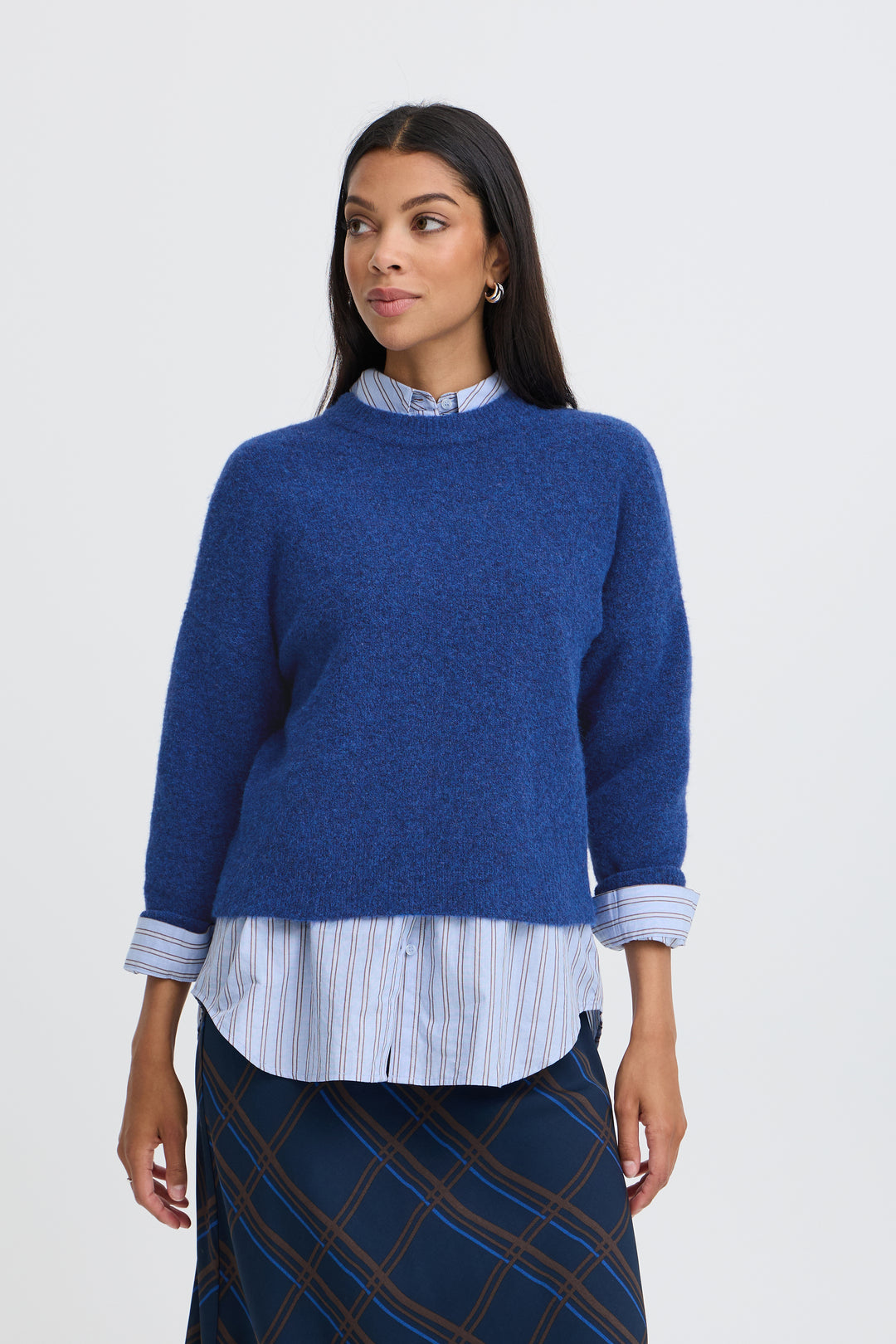 Omea Crew Neck Jumper Blue