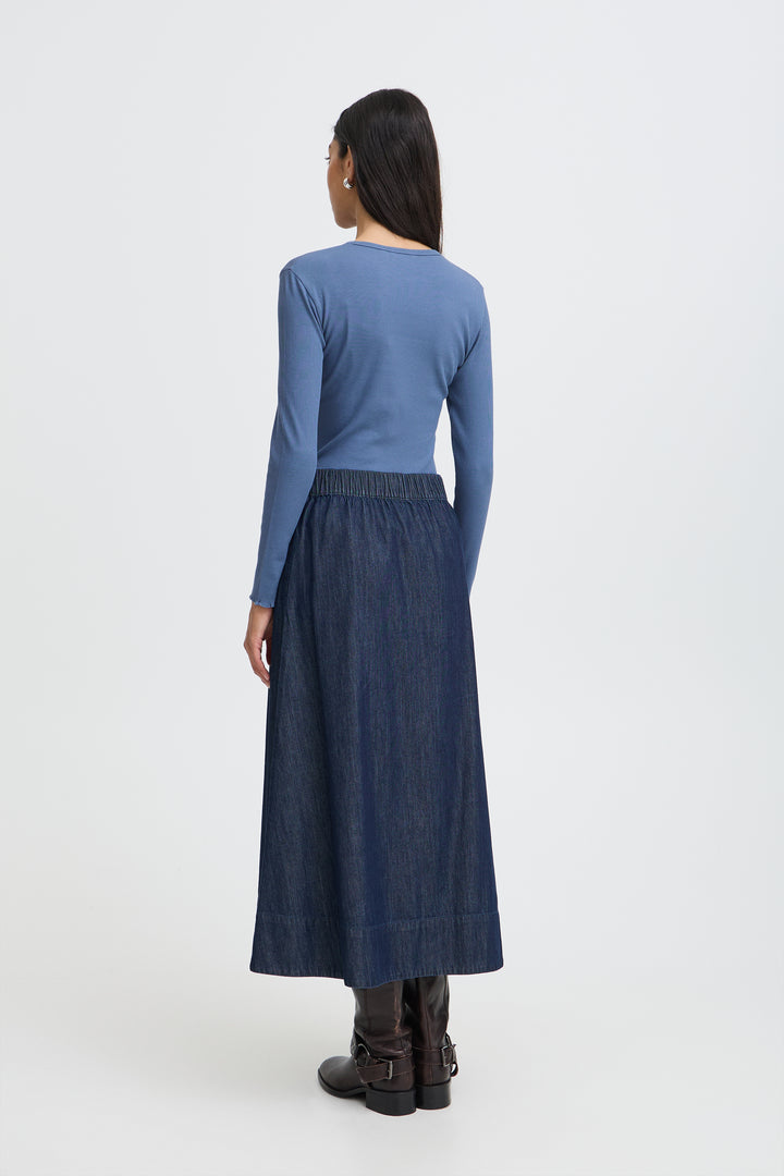 Tone Long Sleeved Top Blue