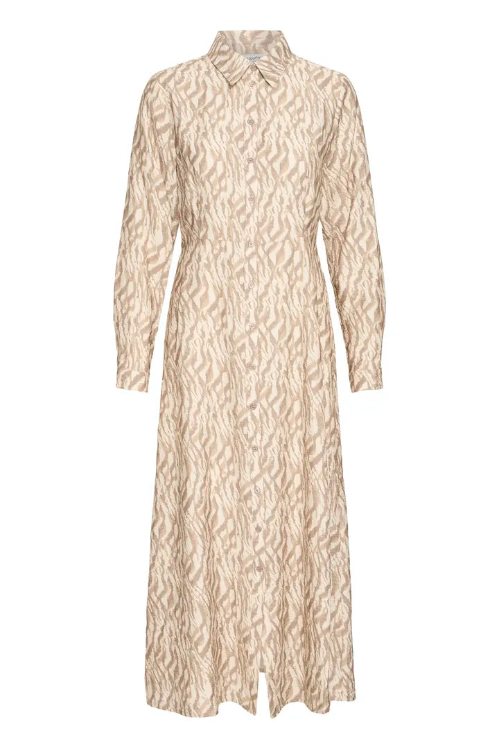 Ikaia Midi Shirt Dress Beige
