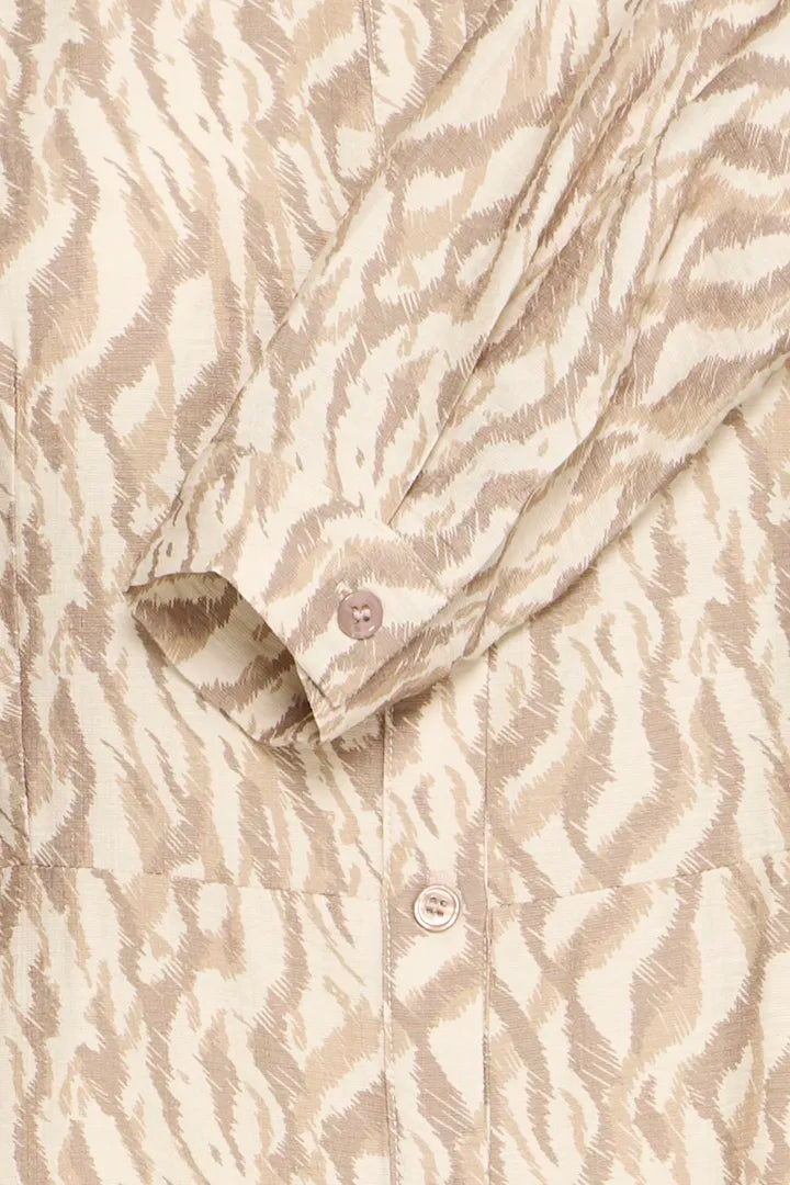 Ikaia Midi Shirt Dress Beige
