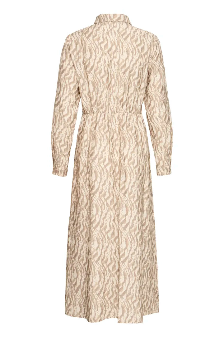 Ikaia Midi Shirt Dress Beige
