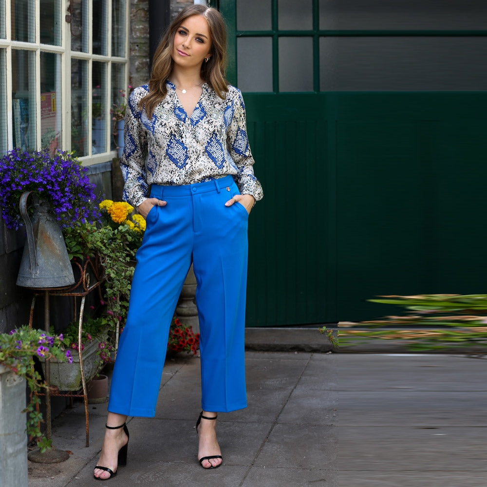 Molly Cropped Trousers Blue