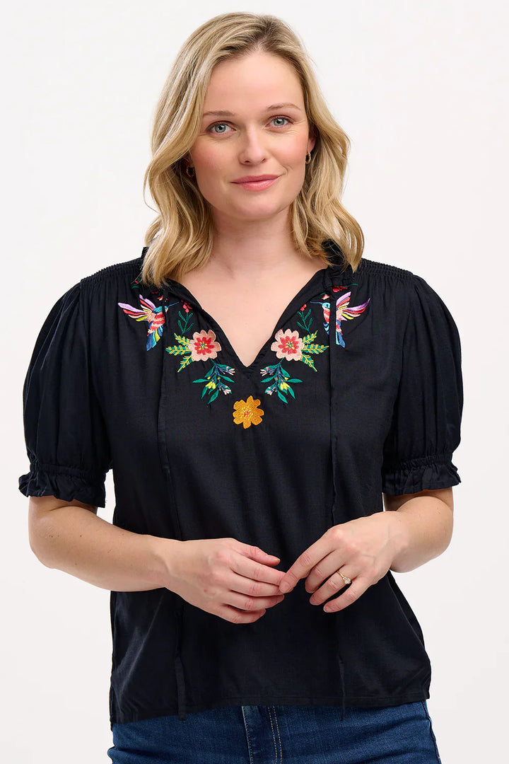 Angelique Shirred Top