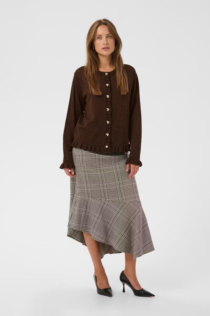 Clare Frill Cardigan Brown