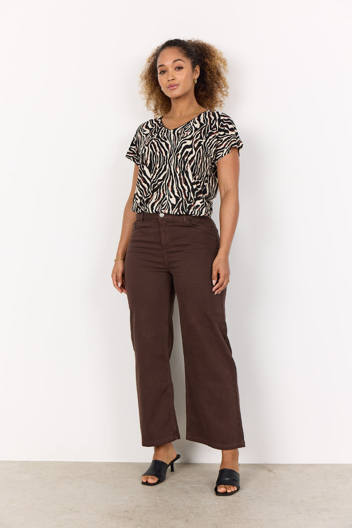 Erna wide Leg Jeans Hot Fudge