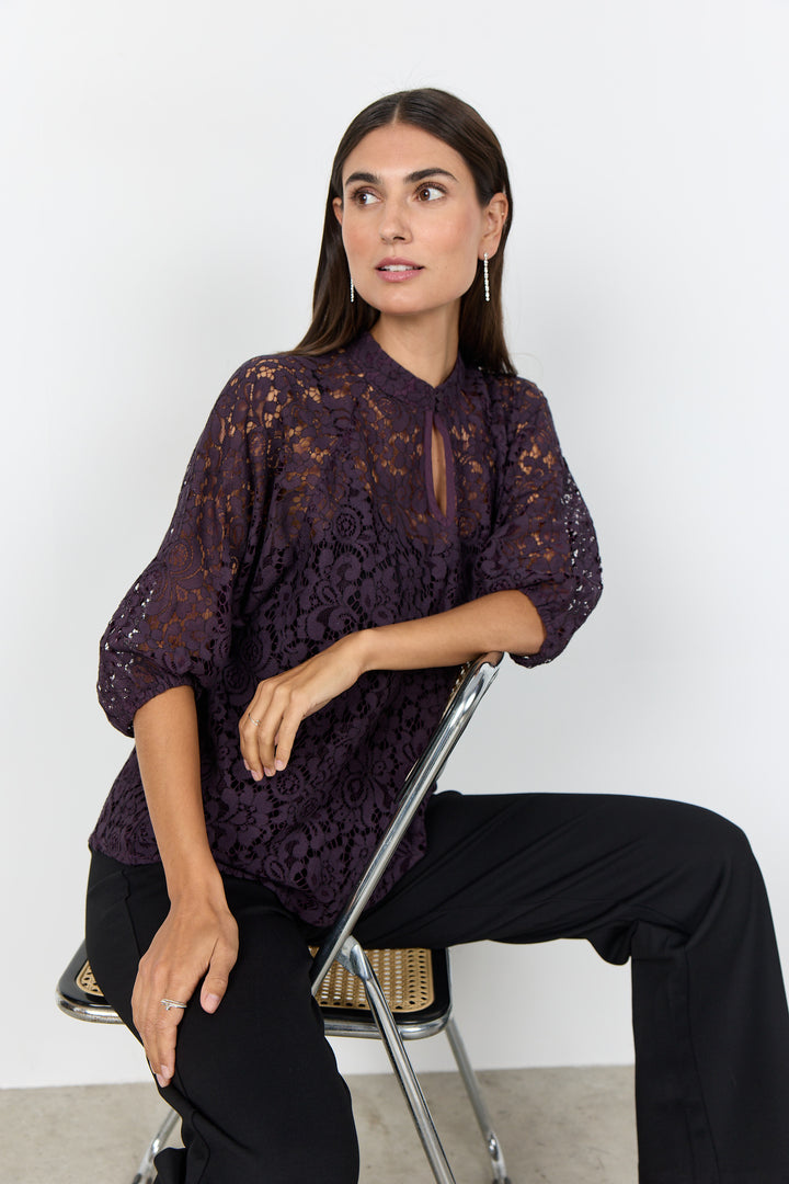 Nilla 3 Plum Blouse