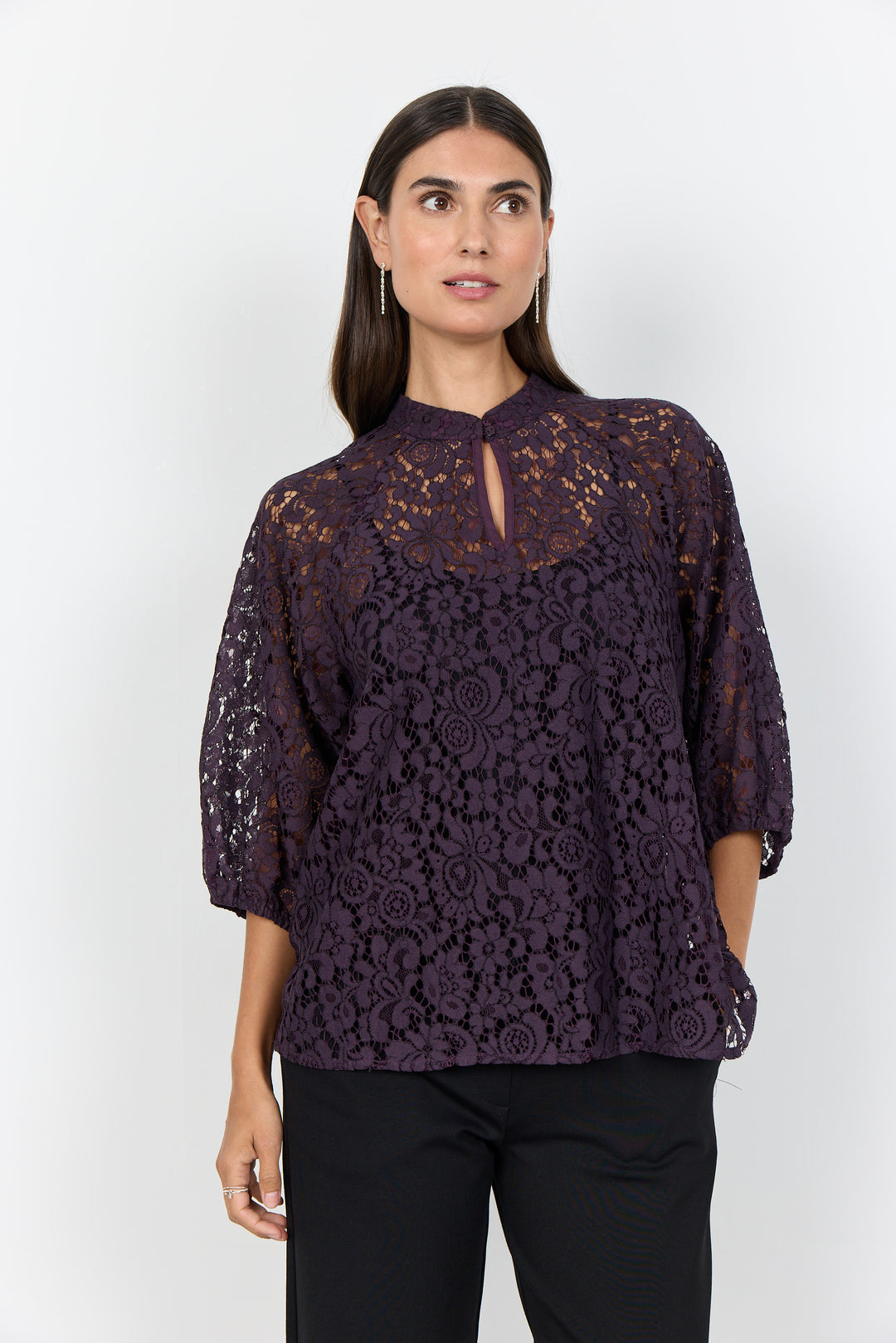 Nilla 3 Plum Blouse
