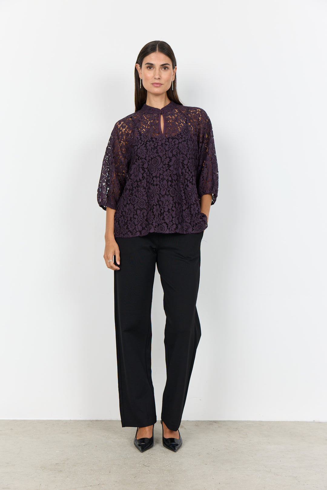 Nilla 3 Plum Blouse