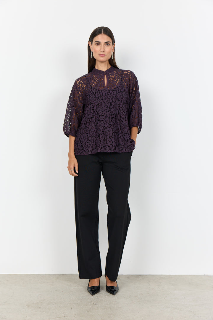 Nilla 3 Plum Blouse