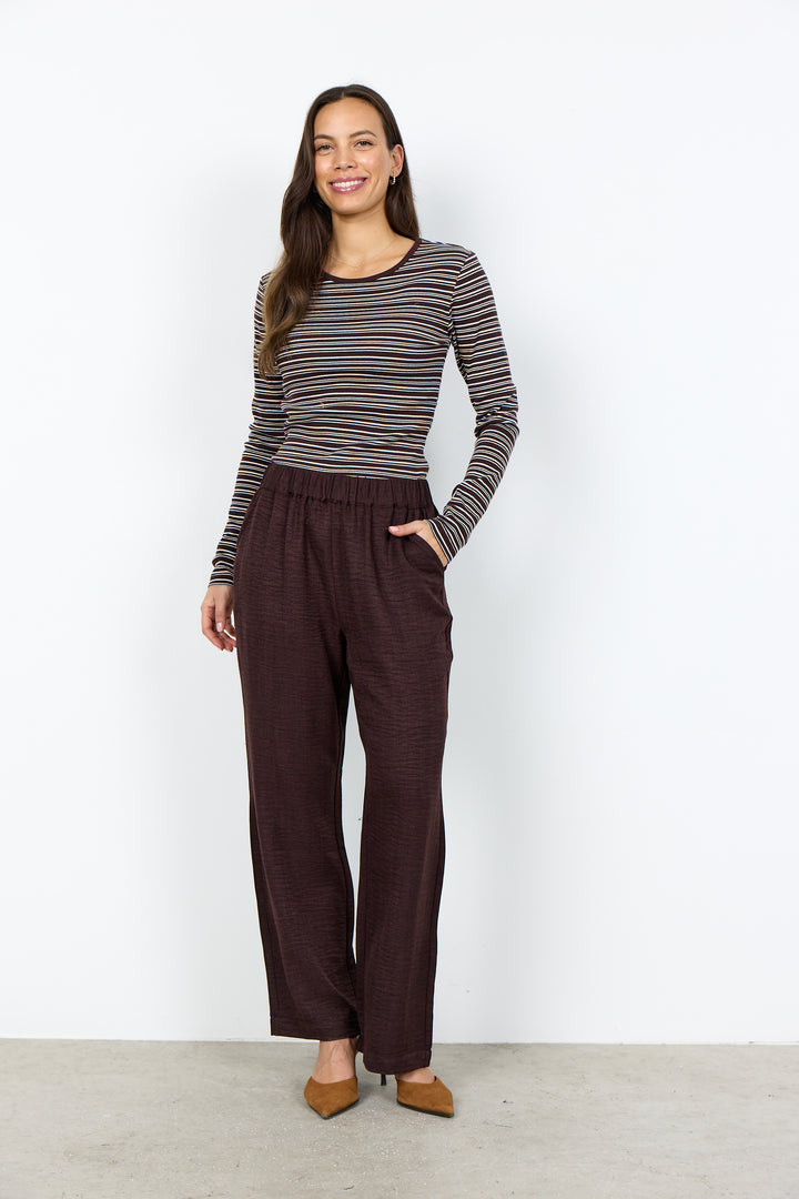 Charissa 3 Trousers Dark Plum