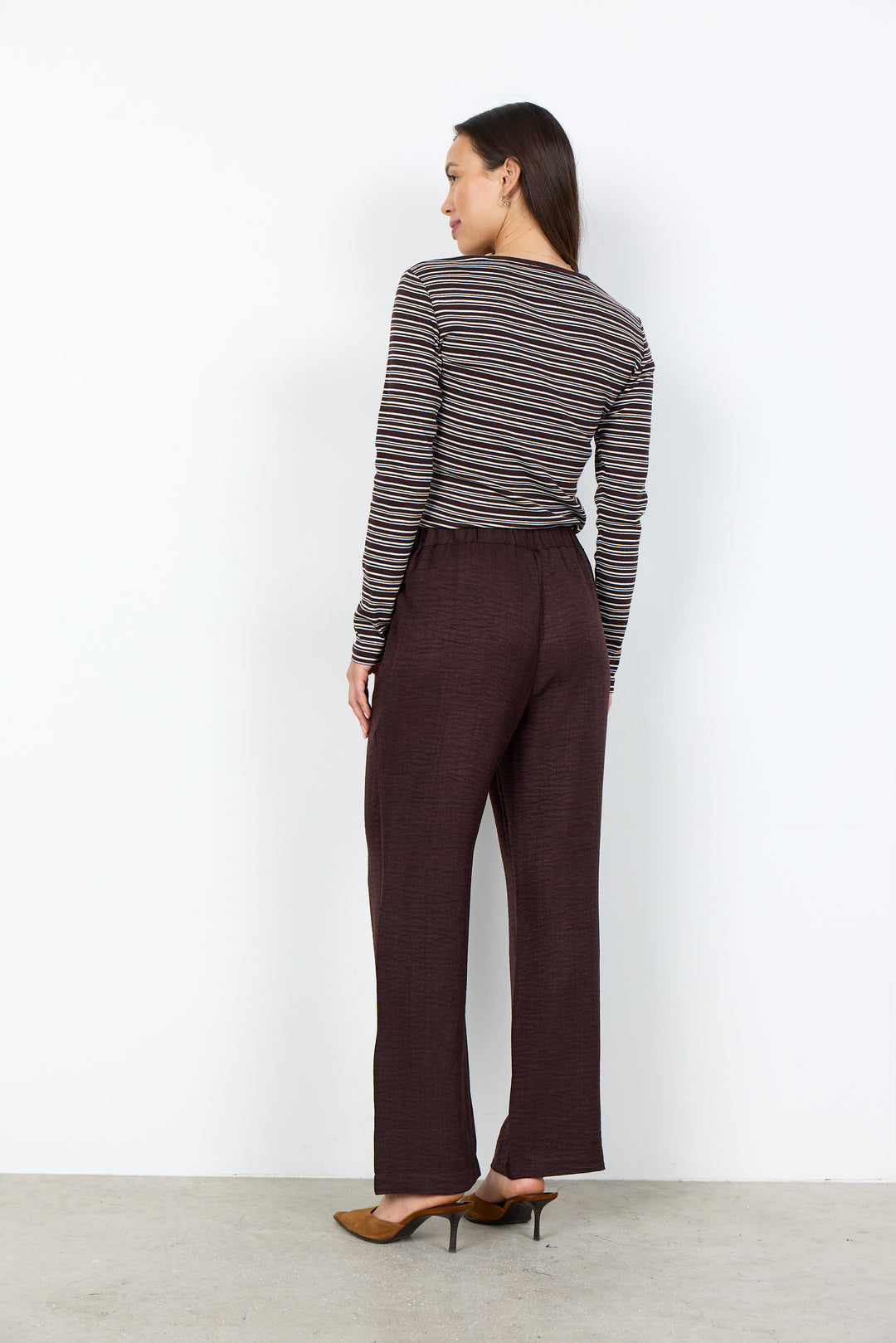 Charissa 3 Trousers Dark Plum