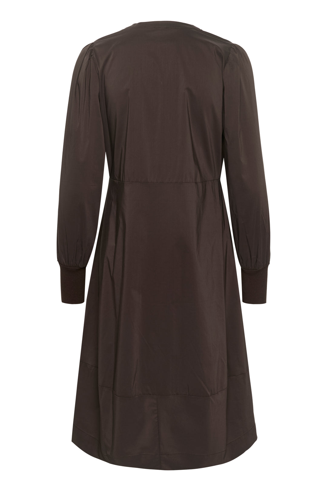 Antoinett  Rib Dress Brown Long Sleeves