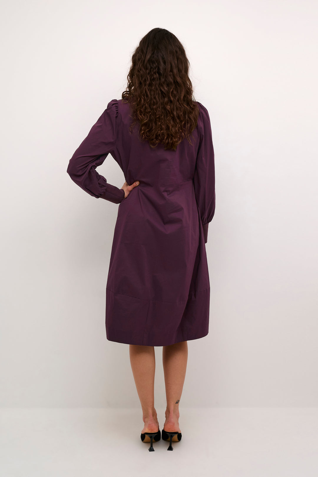 Antoinett  Rib Dress Long Sleeves Winetasting