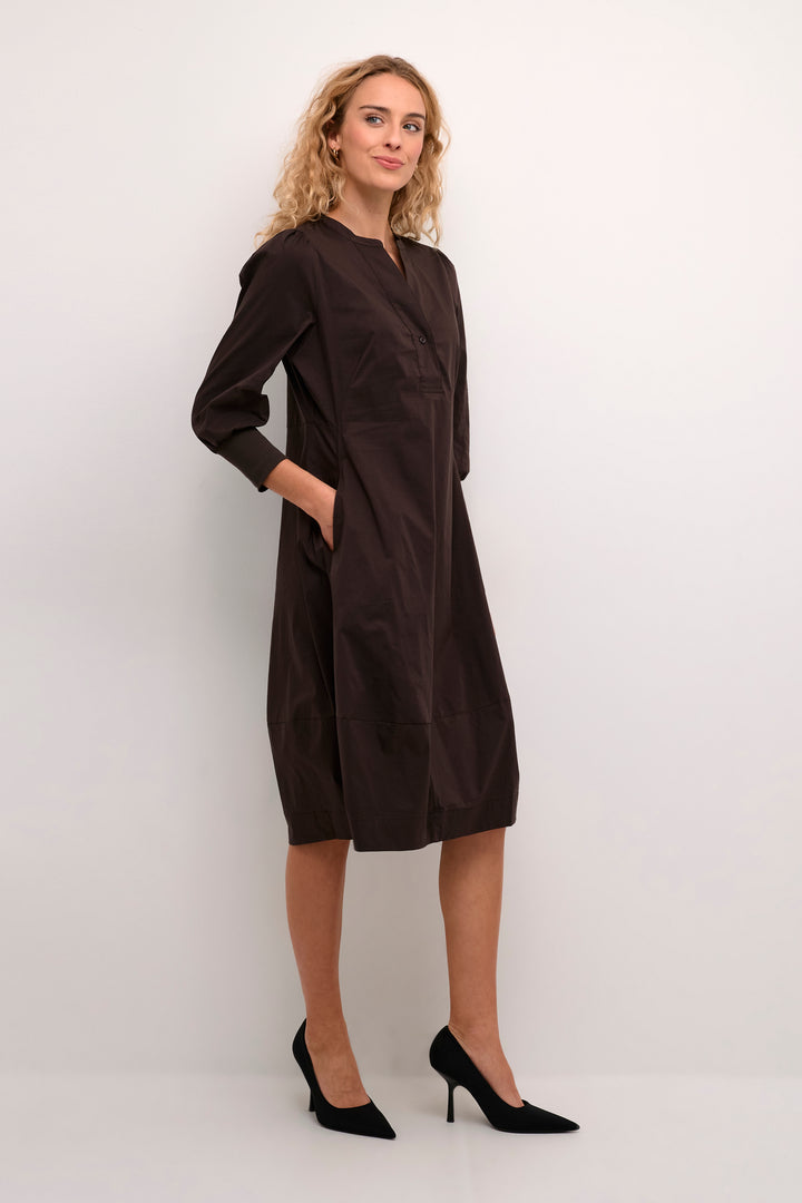 Antoinett 3/4 Sleeve Dress Brown
