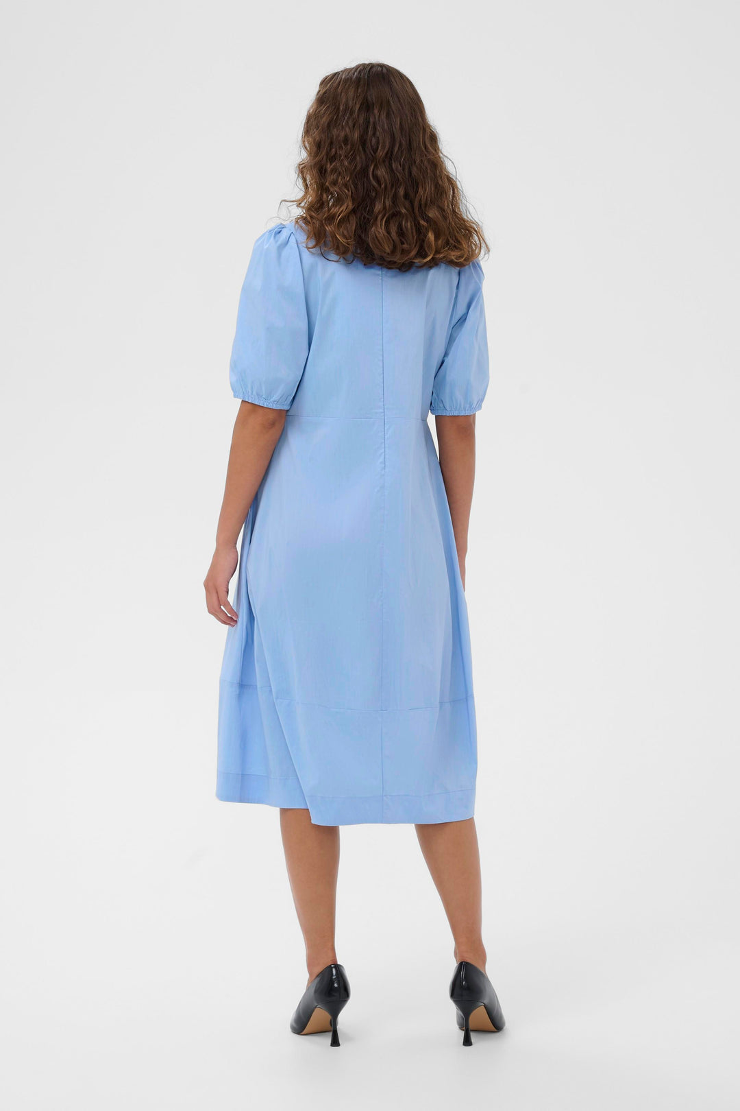 Antoinett Dress Round Neck Short Sleeves Blue