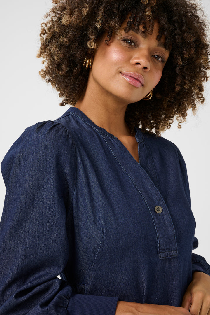 Allura Arpa Rib Deinm Dress Dark Denim