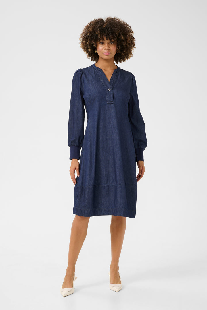 Allura Arpa Rib Deinm Dress Dark Denim