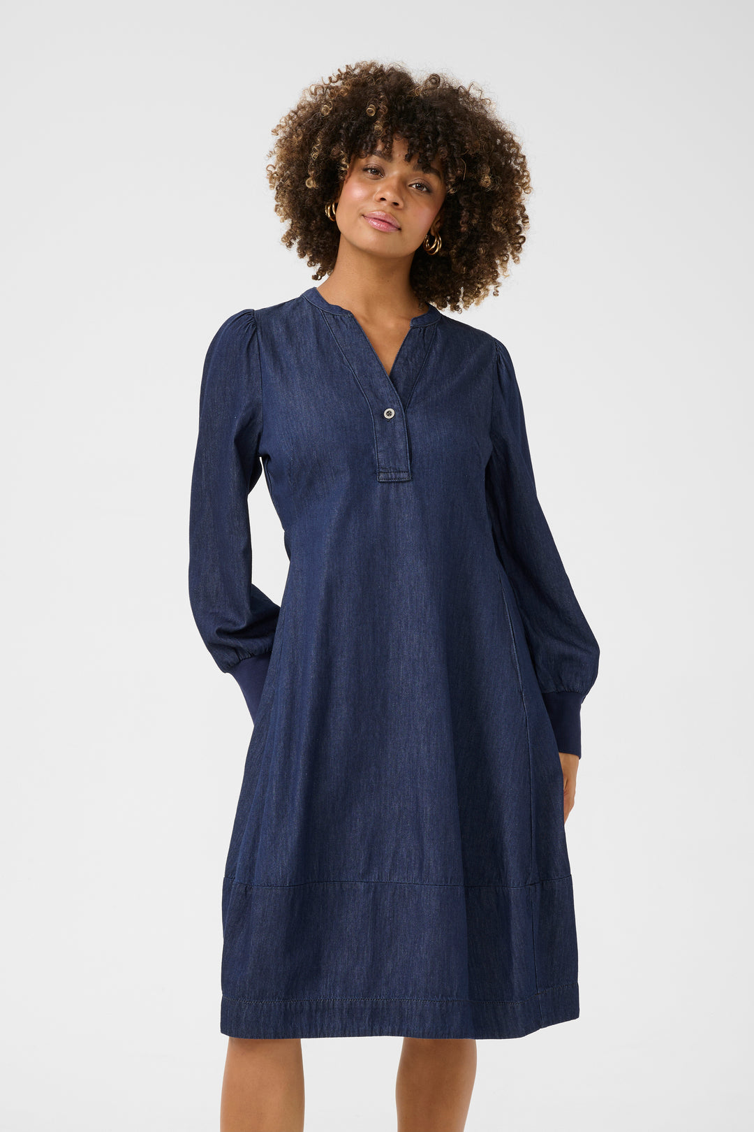 Allura Arpa Rib Deinm Dress Dark Denim