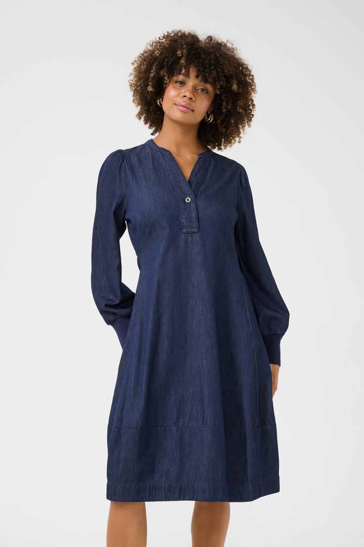 Allura Arpa Rib Deinm Dress Dark Denim